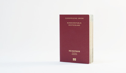 german passport. the symbol the federal eagle was removed from the picture