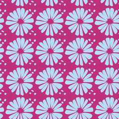 Blue and Pink Floral Pattern