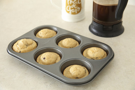 homemade muffin and a mug of coffee