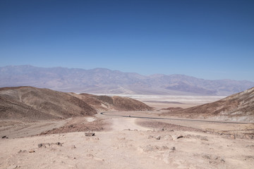 Artist's Drive,  in Death Valley National Park, California, United States. Artist's Palette is an area on the face of the Black Mountains noted for a variety of rock colors