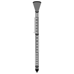 Isolated clarinet icon. Musical instrument