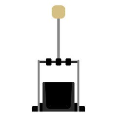 Isolated pedal icon. Musical instrument