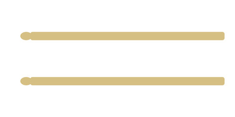 Isolated drumsticks icon. Musical instrument