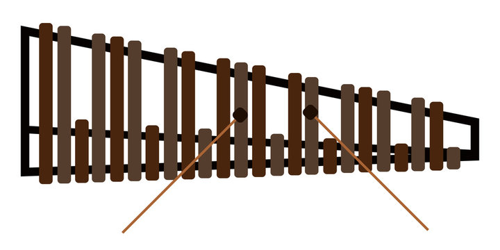 Isolated marimba icon. Musical instrument