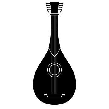 Isolated mandolin icon. Musical instrument