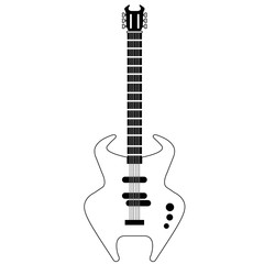 Fototapeta premium Isolated electric guitar icon. Musical instrument