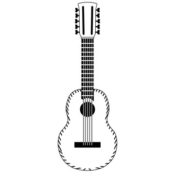 Isolated charango icon. Musical instrument