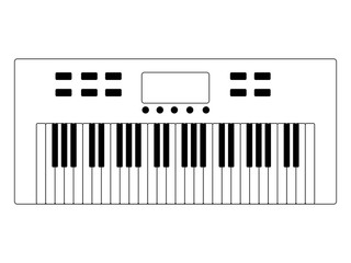 Isolated keyboard icon. Musical instrument