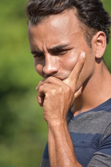 Thinking Handsome Male