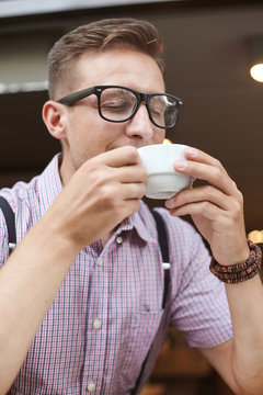 Male with coffee