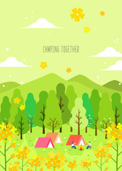 Spring camping and traveling