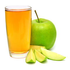 Apple juice and apple slices