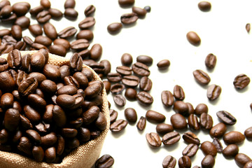 Coffee beans as background
