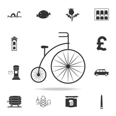 vintage bicycle icon. Detailed set of United Kingdom culture icons. Premium quality graphic design. One of the collection icons for websites, web design, mobile app