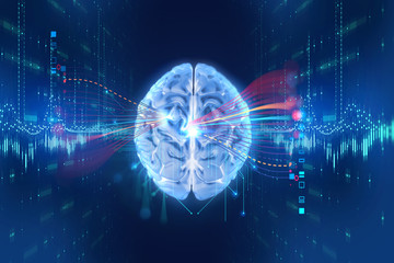 technical financial graph on technology abstract background
