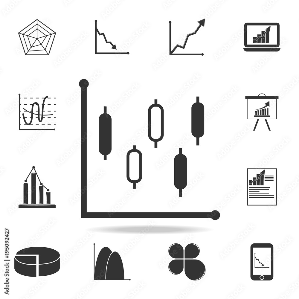 Poster box and whisker chart icon. detailed set of trend diagram and chart icons. premium quality graphic d