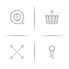 Web And Text simple linear icon set.Simple outline icons