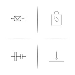 Web And Text simple linear icon set.Simple outline icons