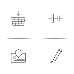 Web And Text simple linear icon set.Simple outline icons