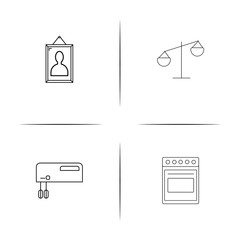 Home Appliances And Equipment simple linear icon set.Simple outline icons