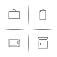 Home Appliances And Equipment simple linear icon set.Simple outline icons