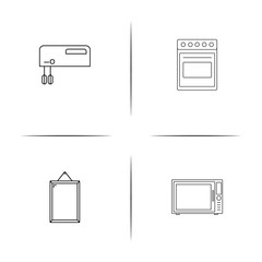 Home Appliances And Equipment simple linear icon set.Simple outline icons