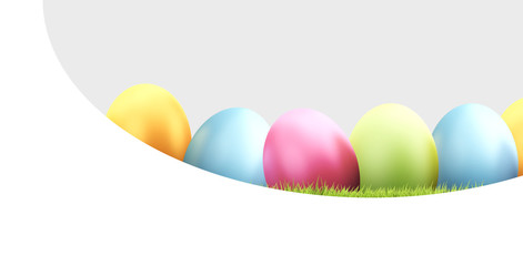 easter eggs 3d rendering
