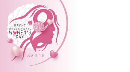 8 march happy womens day design on white background vector illustration