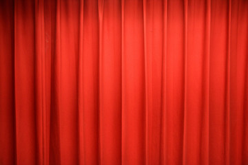 curtain on red background