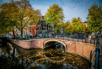 Outdoor-Kissen Beautiful canals in Amsterdam, the Netherlands © Melinda Nagy