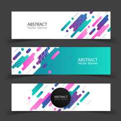 Banner Colorful Dynamic Abstract. Vector illustration.