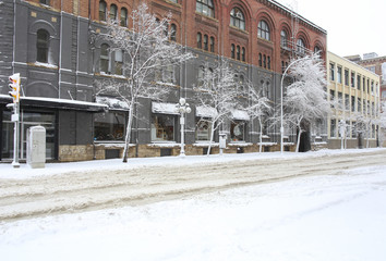 snow winter street