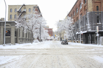 snow winter street