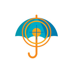 Target Umbrella Logo Icon Design