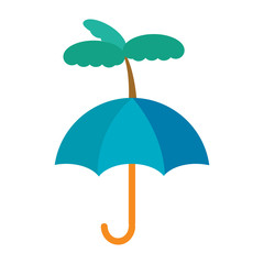 Ocean Umbrella Logo Icon Design