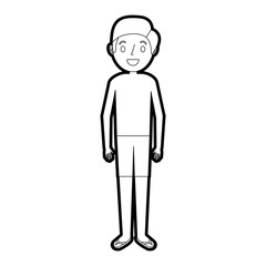 young dad wearing swimsuit and sandals