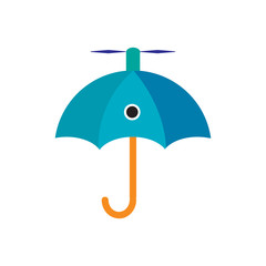 Drone Umbrella Logo Icon Design