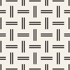 Trendy monochrome twill weave Lattice. Abstract Geometric Background Design. Vector Seamless Pattern.