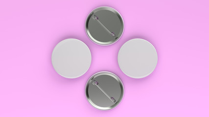 Blank white badge on purple background