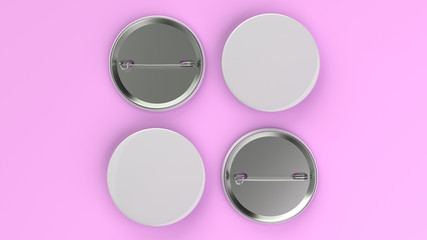 Blank white badge on purple background