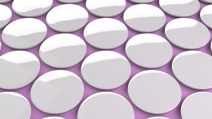 Blank white badge on purple background