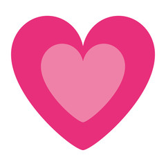 cute pink heart in love decoration