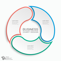 Business Chart Design 3-Step #Vector Graphics 