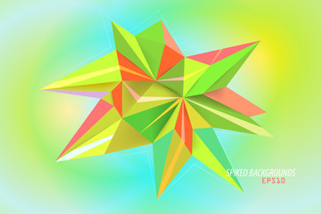 Fototapeta premium Spiked colors vector abstract wallpaper background