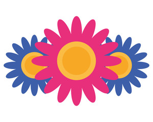 three flowers decoration nature romantic