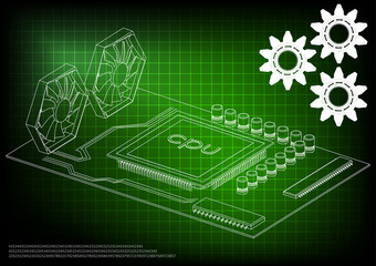 white motherboard on green