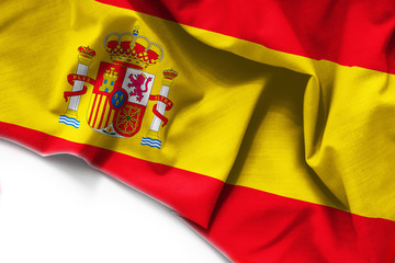 Fototapeta premium Flag of Spain on white background