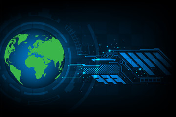 Vector abstract background technology innovation of the future world.