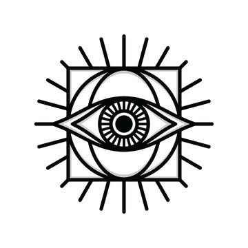 one eye sign symbol logo logotype