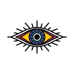 one eye sign symbol logo logotype